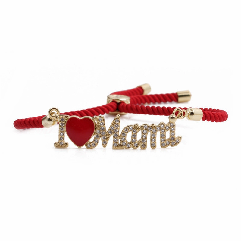 Wholesale Zircon Heart Shape Copper Bracelet