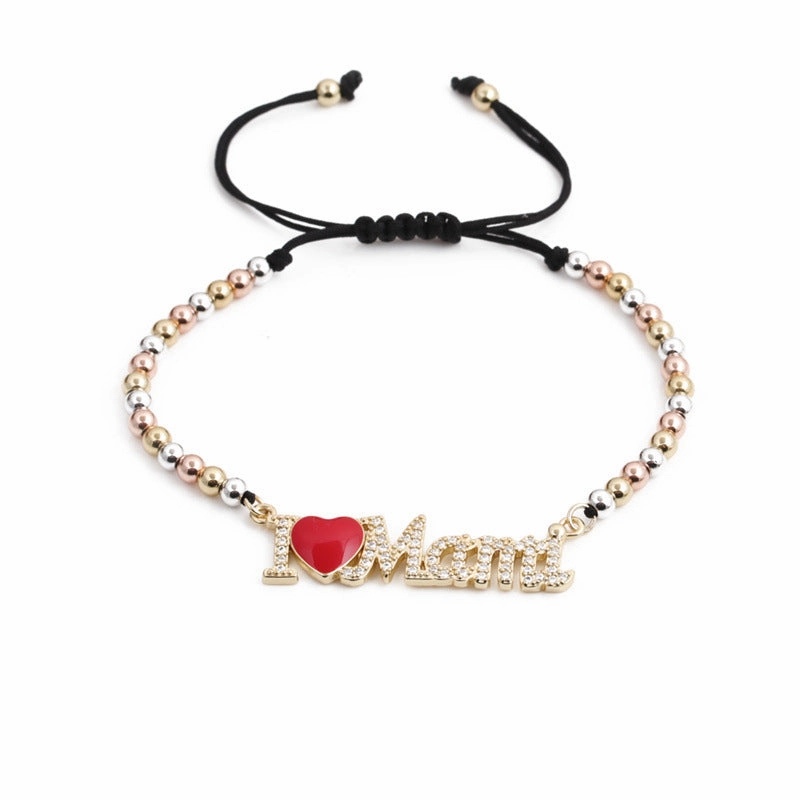 Wholesale Zircon Heart Shape Copper Bracelet