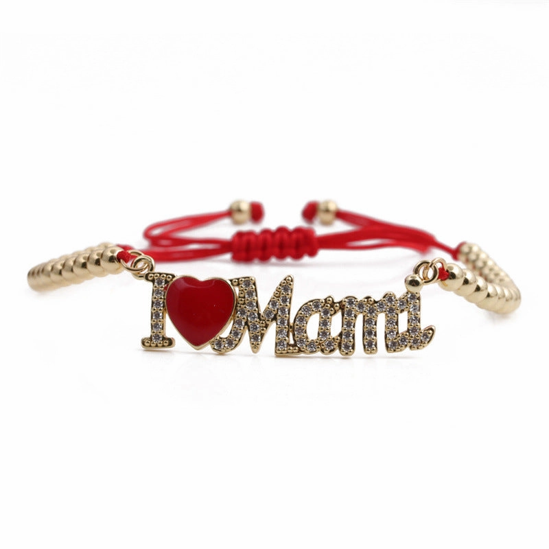 Wholesale Zircon Heart Shape Copper Bracelet