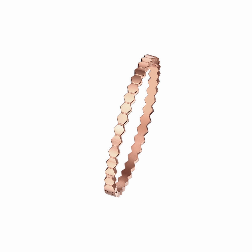 Wholesale Zircon Hexagonal Honeycomb Titanium Steel Bracelet