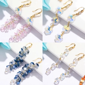 Wholesale Zircon Long Austrian Crystal Earrings