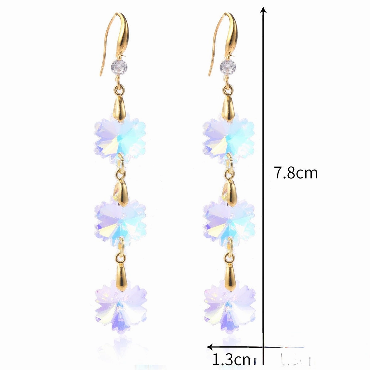 Wholesale Zircon Long Austrian Crystal Earrings