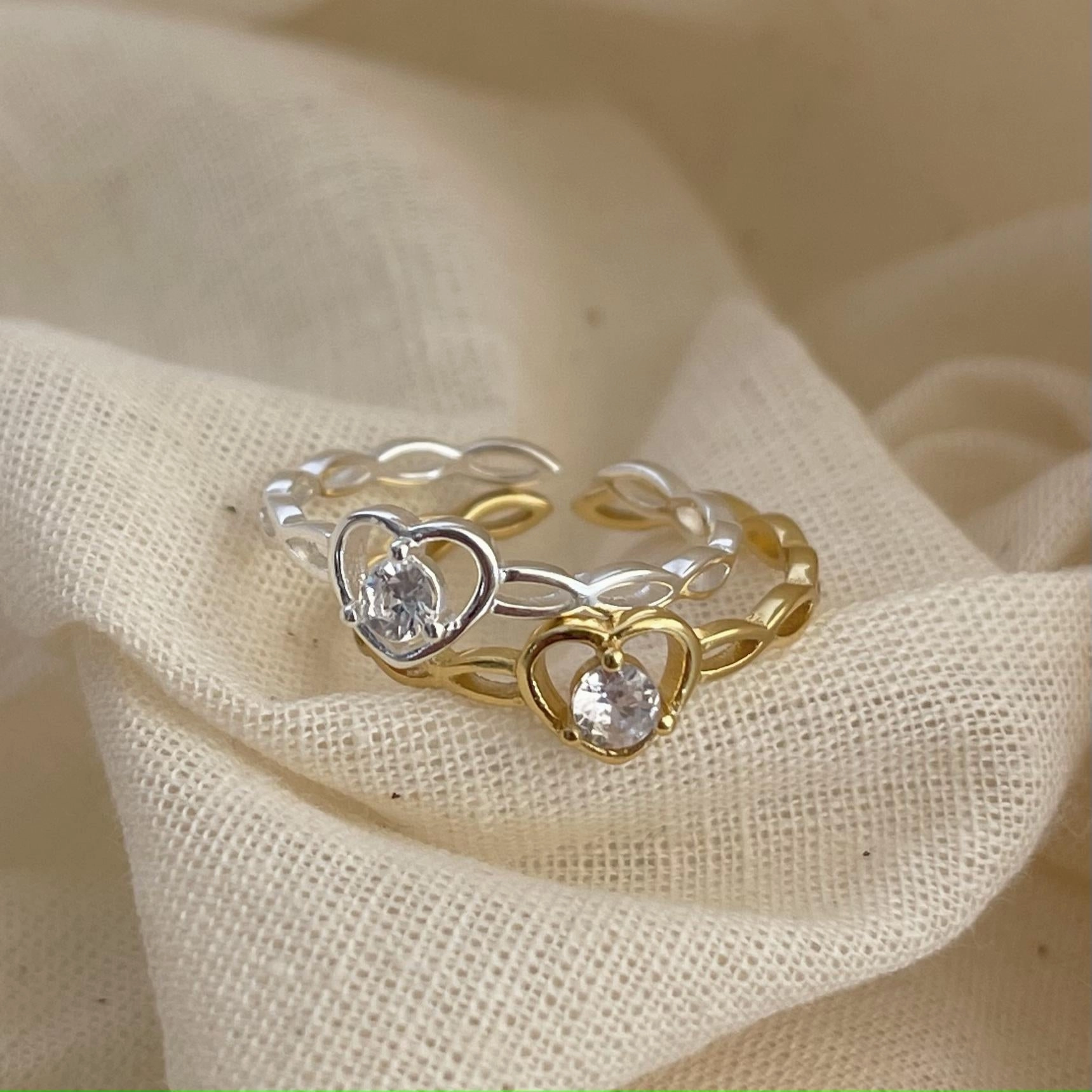 Wholesale Zircon Love Sterling Silver Ring