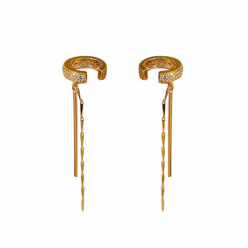 Wholesale Zircon Micropaved Non-piercing Alloy Earrings