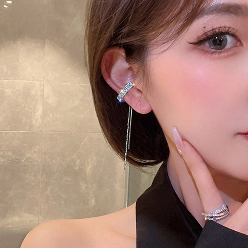 Wholesale Zircon Micropaved Non-piercing Alloy Earrings