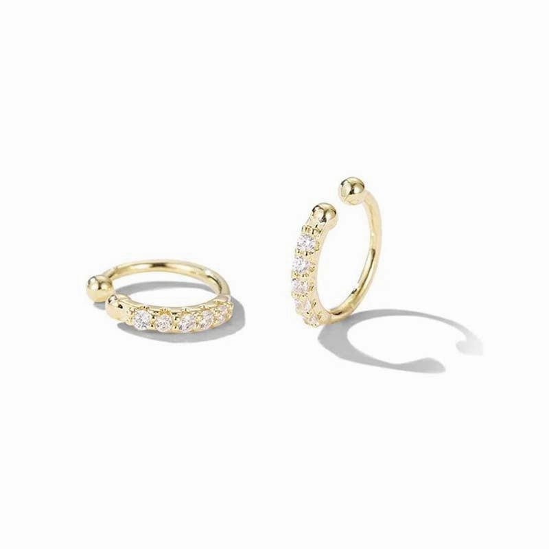Wholesale Zircon Round Copper Ear Clips