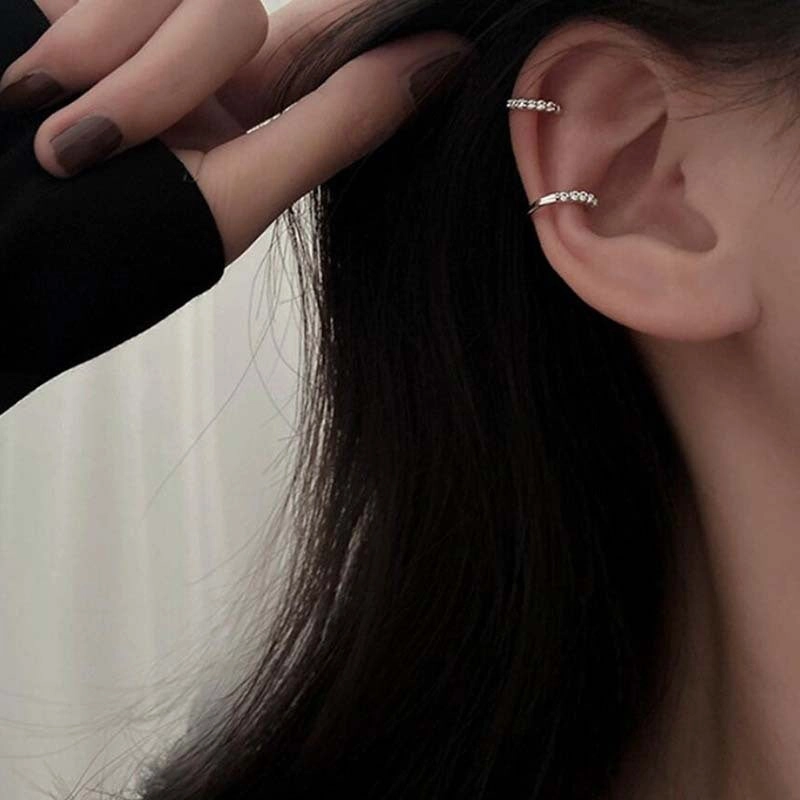 Wholesale Zircon Round Copper Ear Clips