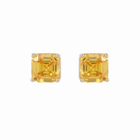 Wholesale Zircon s925 Silver Pin Earrings Geometric Square OLY-ES-LY012