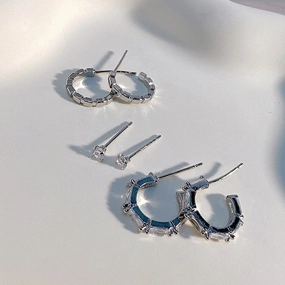Wholesale Zircon Six-Piece Earrings Set OLY-NE-FL002
