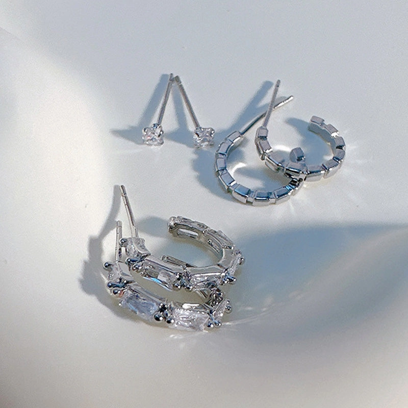 Wholesale Zircon Six-Piece Earrings Set OLY-NE-FL002