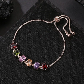 Wholesale Zirconia Inlaid Copper Bracelet