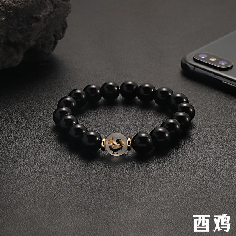 Wholesale Zodiac Black Beaded Bracelet