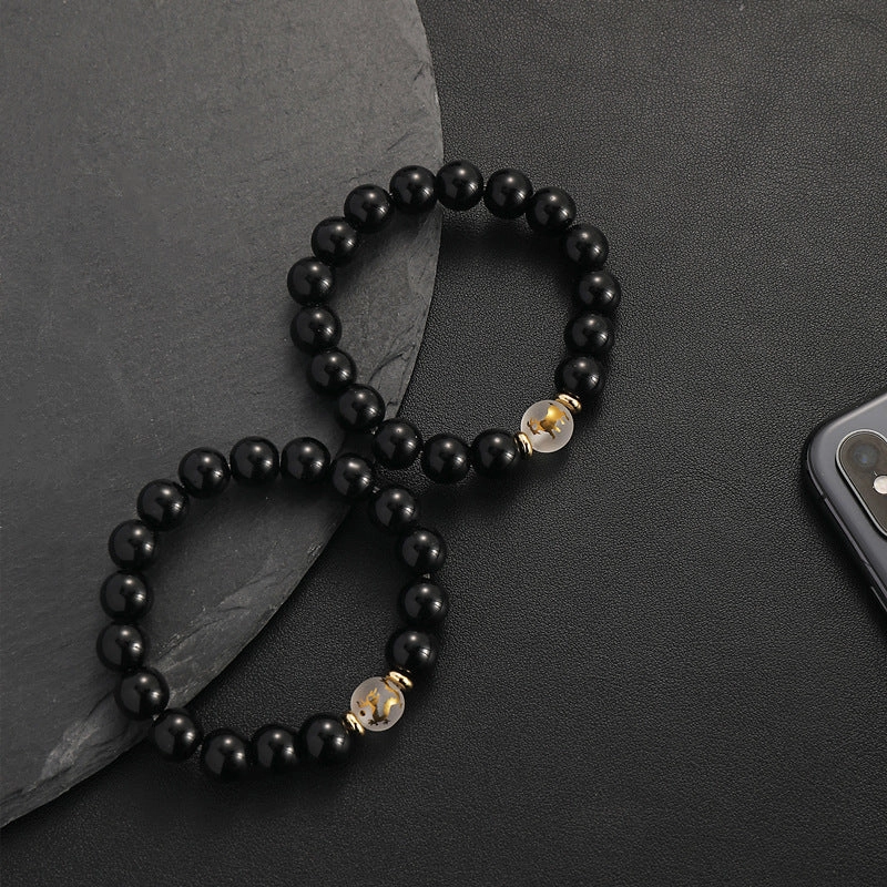 Wholesale Zodiac Black Beaded Bracelet
