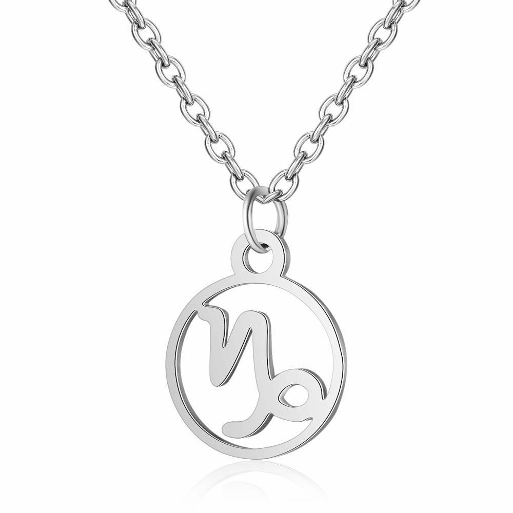 Wholesale Zodiac Pendant Titanium Steel Necklace