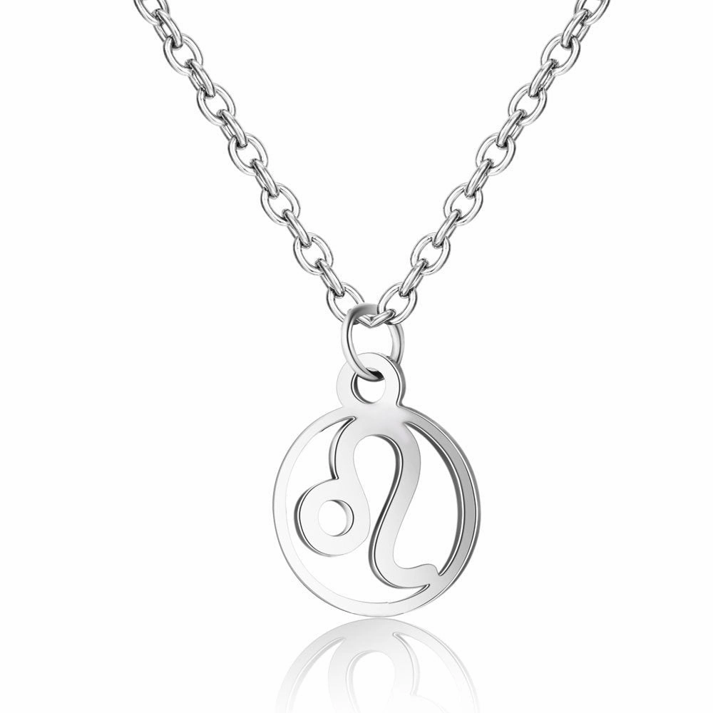Wholesale Zodiac Pendant Titanium Steel Necklace