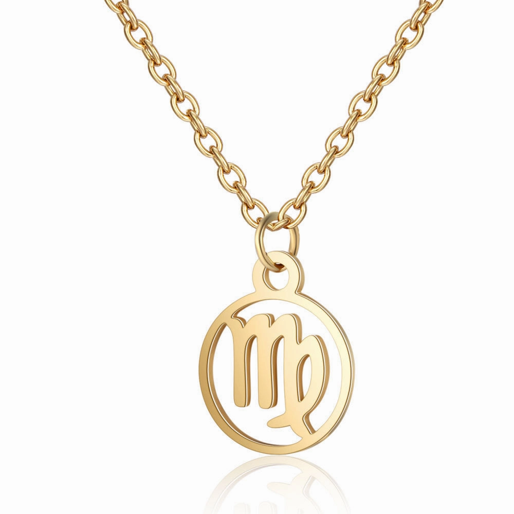 Wholesale Zodiac Pendant Titanium Steel Necklace
