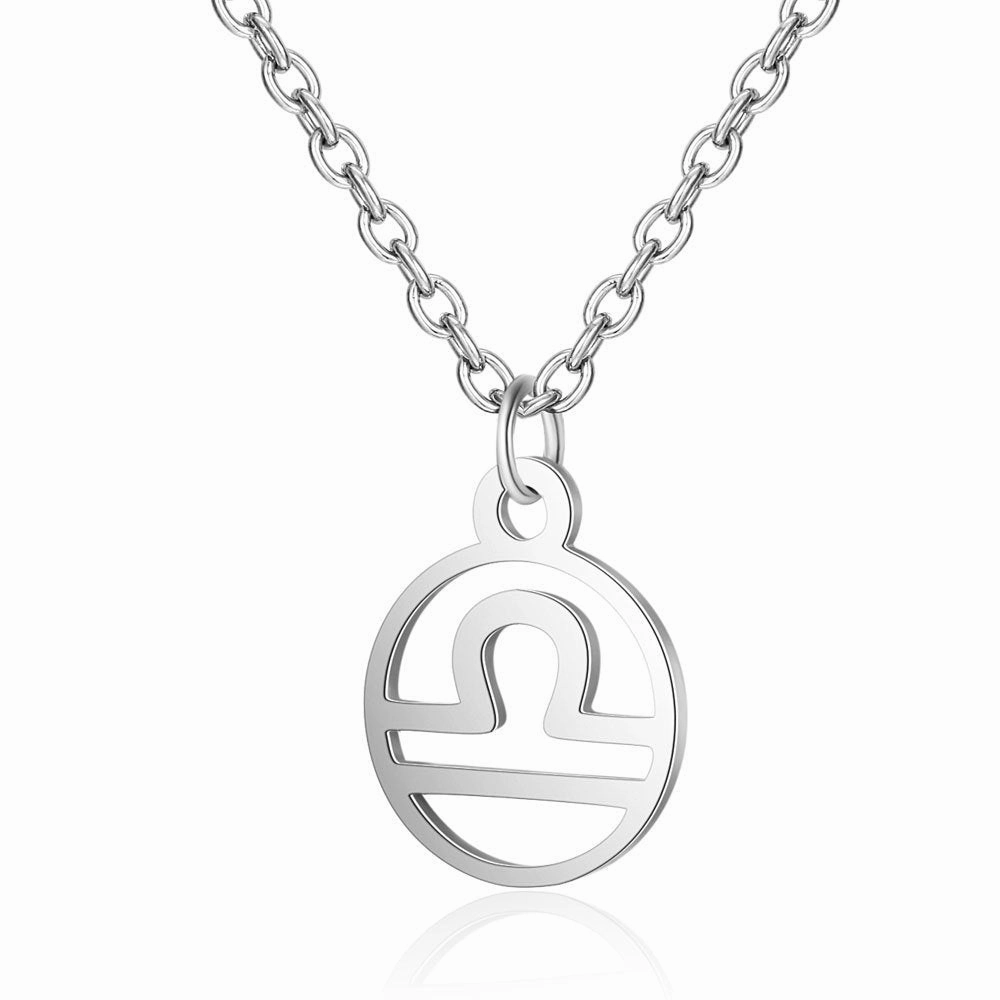 Wholesale Zodiac Pendant Titanium Steel Necklace