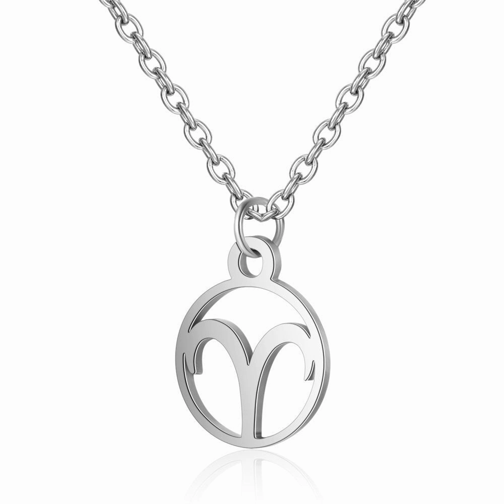 Wholesale Zodiac Pendant Titanium Steel Necklace