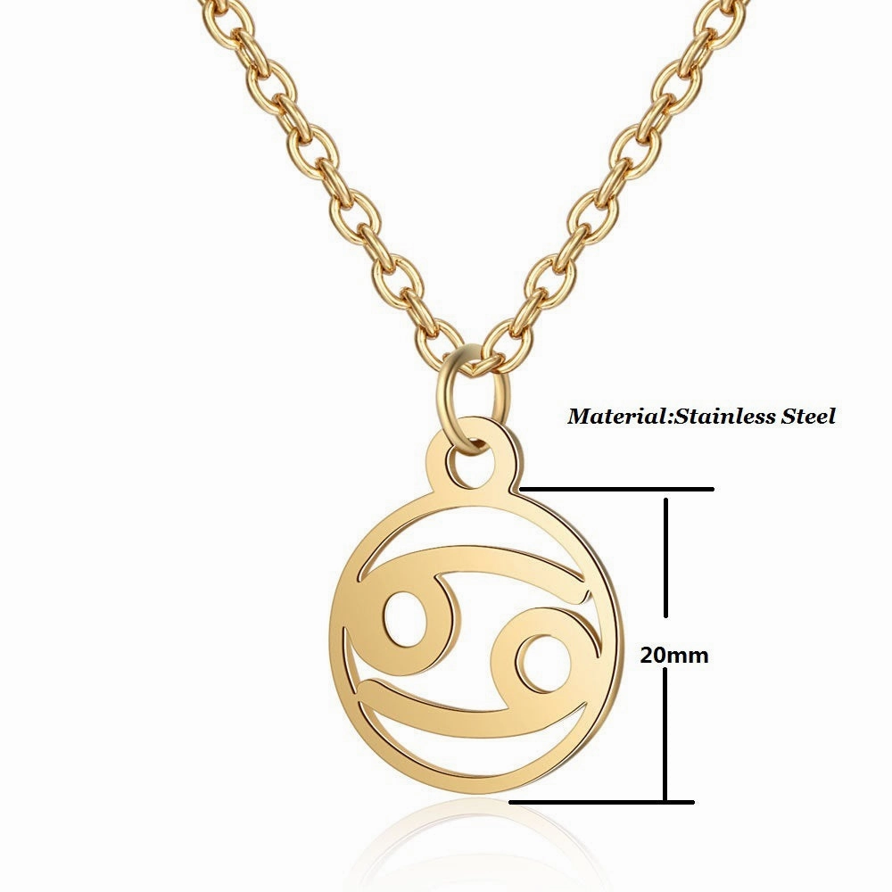 Wholesale Zodiac Pendant Titanium Steel Necklace
