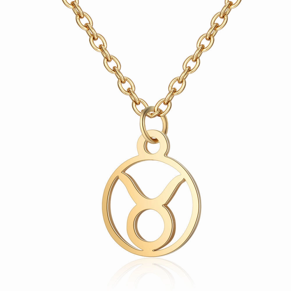 Wholesale Zodiac Pendant Titanium Steel Necklace