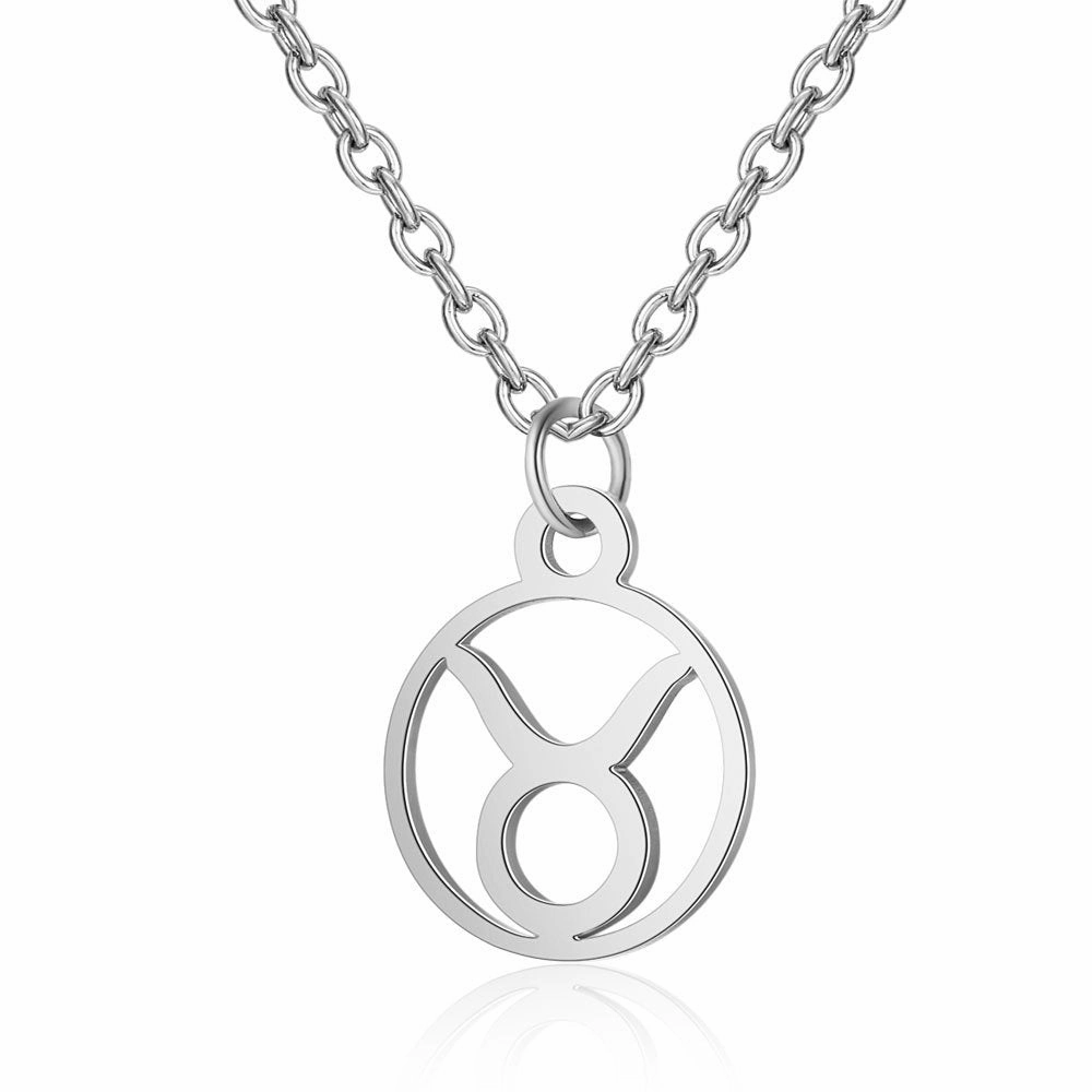 Wholesale Zodiac Pendant Titanium Steel Necklace