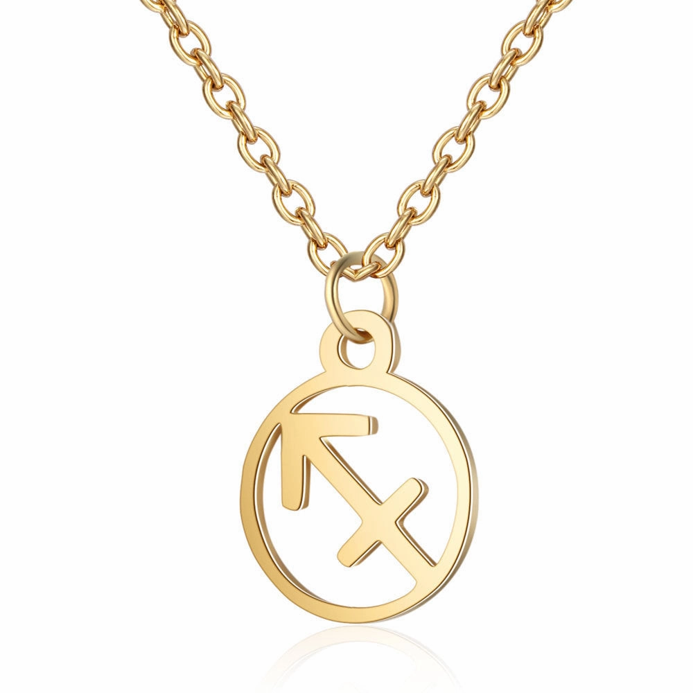 Wholesale Zodiac Pendant Titanium Steel Necklace