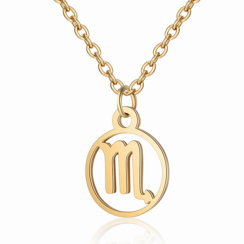Wholesale Zodiac Pendant Titanium Steel Necklace