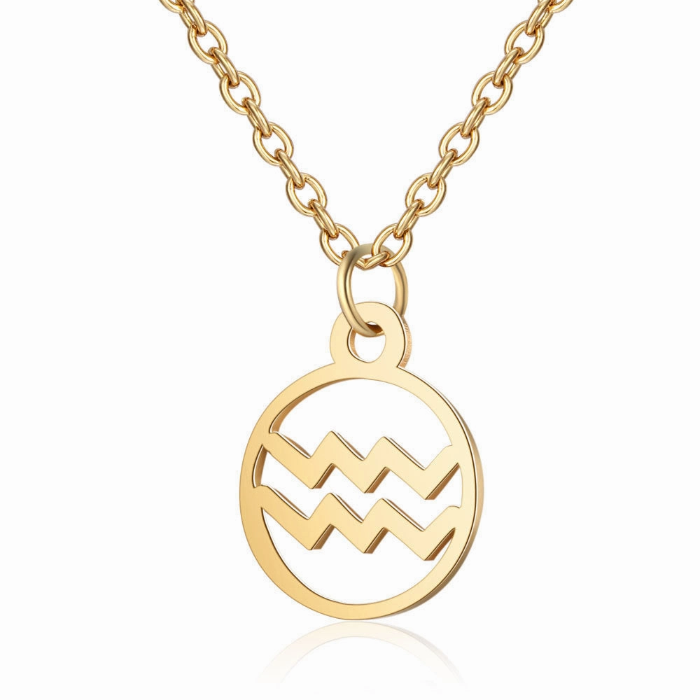 Wholesale Zodiac Pendant Titanium Steel Necklace