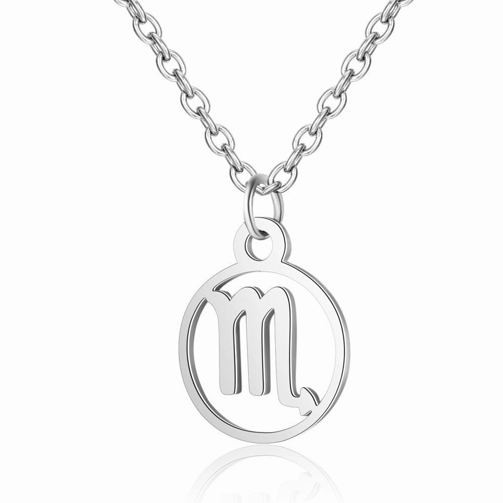 Wholesale Zodiac Pendant Titanium Steel Necklace