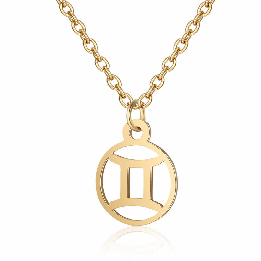 Wholesale Zodiac Pendant Titanium Steel Necklace