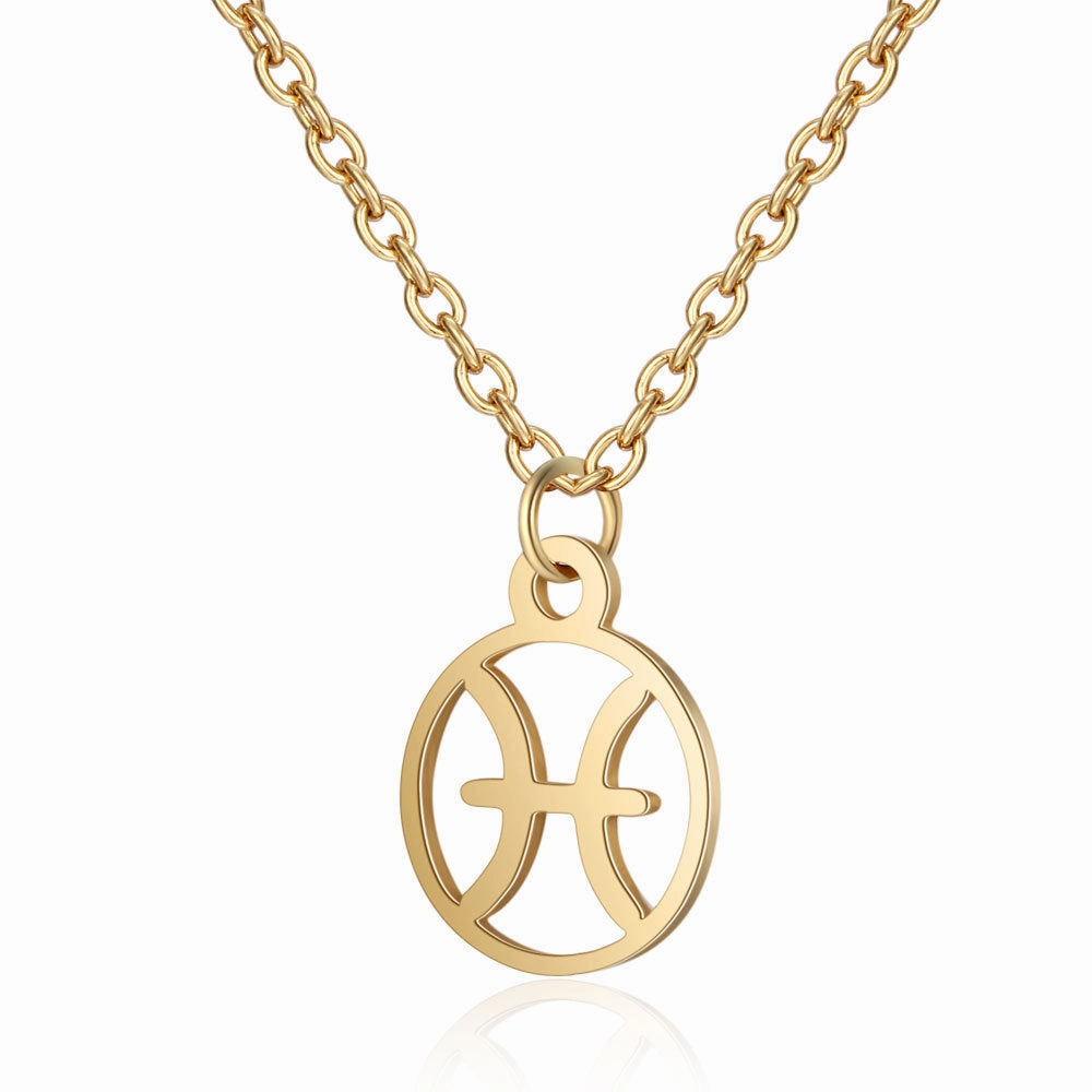 Wholesale Zodiac Pendant Titanium Steel Necklace