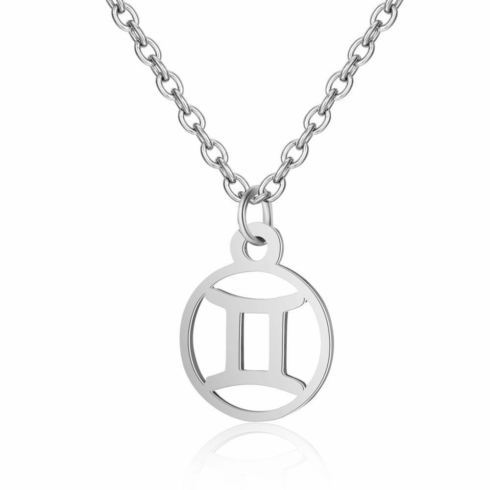 Wholesale Zodiac Pendant Titanium Steel Necklace