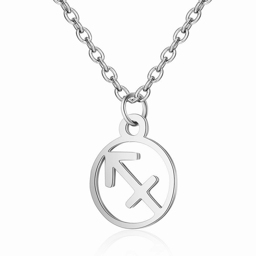 Wholesale Zodiac Pendant Titanium Steel Necklace